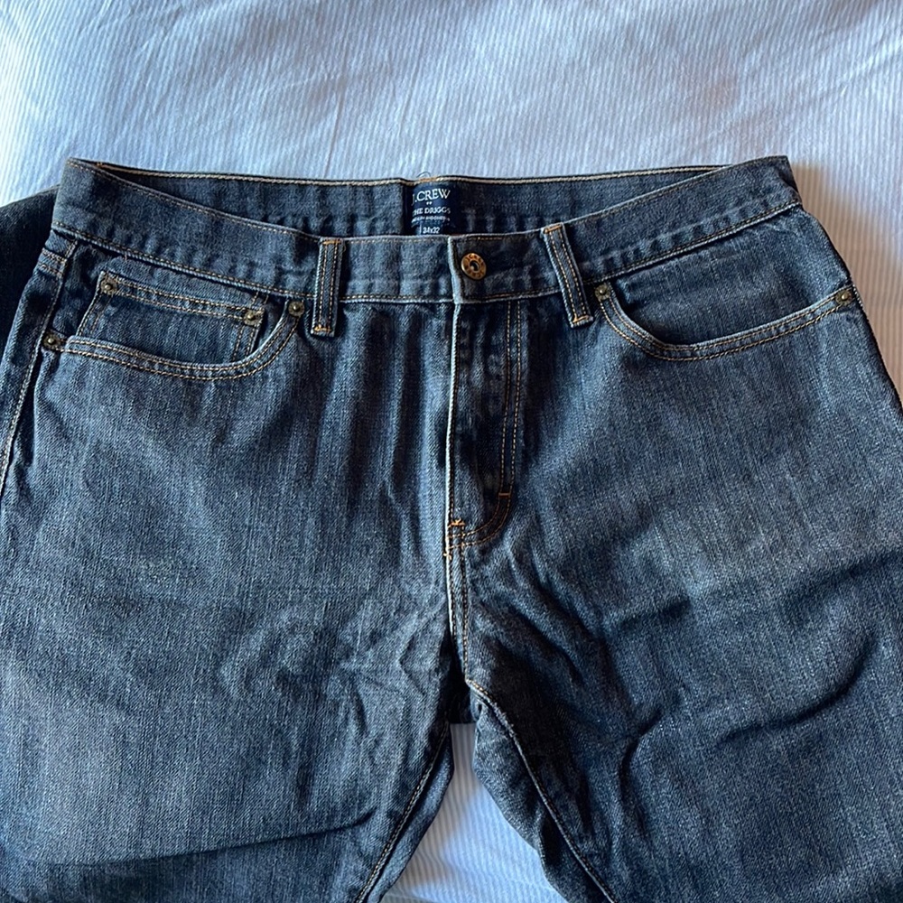 J crew dark jeans size 34x32 slim straight